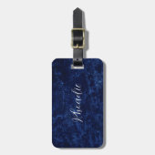 Elegant Midnight Blue Gepäckanhänger (Vorderseite vertikal)