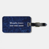 Elegant Midnight Blue Gepäckanhänger (Rückseite horizontal)