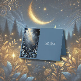 Elegant Midnight Blue Hochzeitskarte Dankeskarte