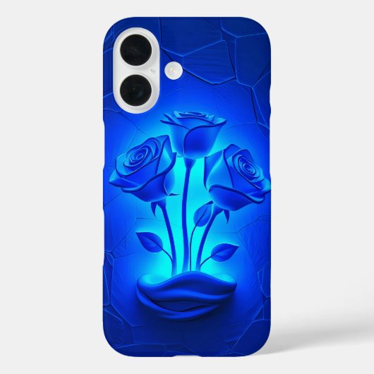Elegant Midnight Blue Rose Case-Mate iPhone Cas Hülle (Rückseite)