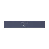 Elegant Midnight Blue Script Wedding Einladungsbanderole (Flach)