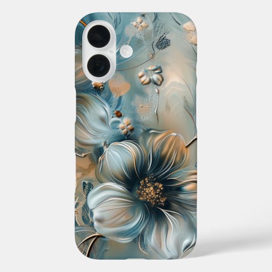Elegant Midnight Floral iPhone Case (Rückseite)