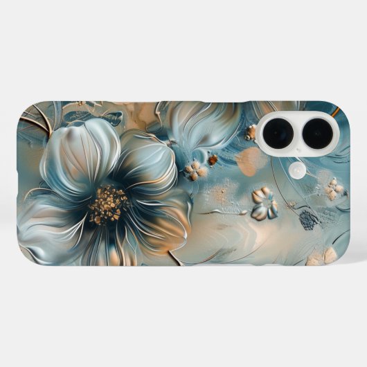 Elegant Midnight Floral iPhone Case (Rückseite (Horizontal))
