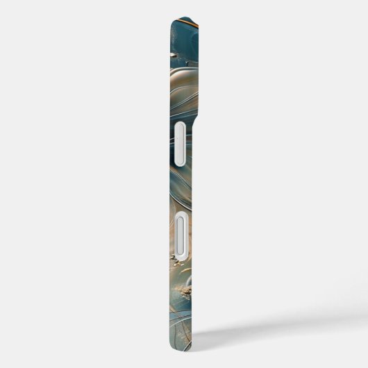 Elegant Midnight Floral iPhone Case (Rückseite / Rechts)