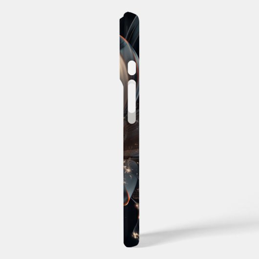 Elegant Midnight Floral iPhone Case (Rückseite / Links)