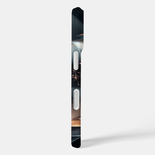 Elegant Midnight Floral iPhone Case (Rückseite / Rechts)