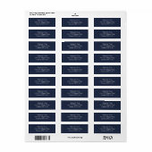 Elegant Midnight Navy Blue Return Address (Vorne)