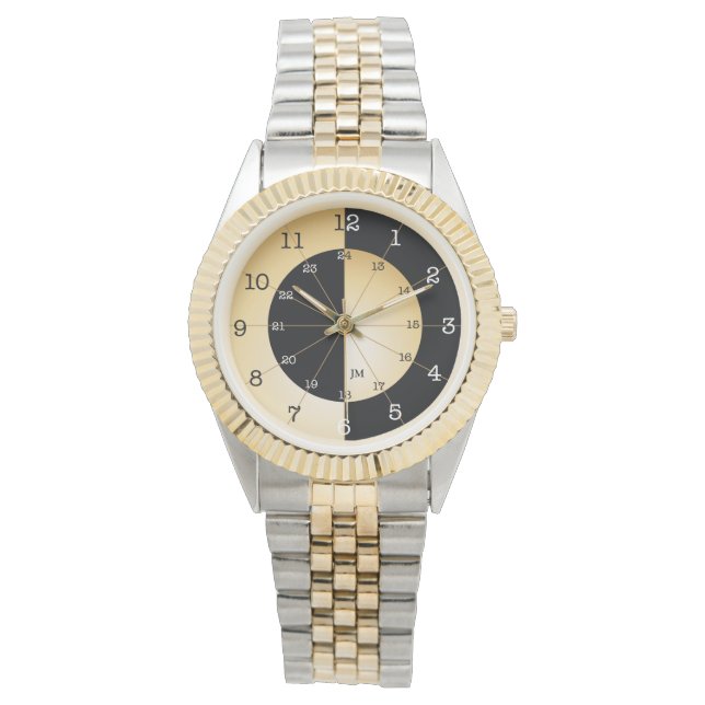 Elegant Military time Armbanduhr (Vorderseite)