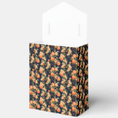 Elegant Mini Peach Floral und Black Geschenkschachtel (Offen)