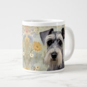 Elegant Mini Schnauzer Jumbo-Tasse (Vorderseite Rechts)