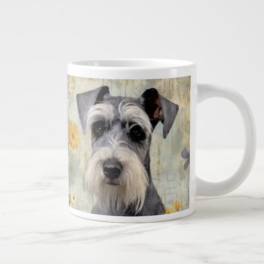 Elegant Mini Schnauzer Jumbo-Tasse (Rechts)