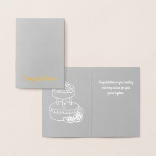 Elegant Mini Wedding Card Folienkarte