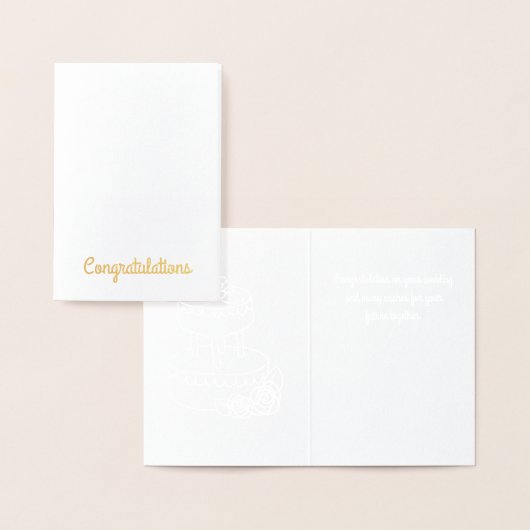 Elegant Mini Wedding Card Folienkarte (Anzeige)