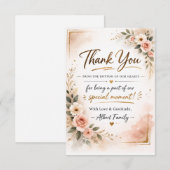 Elegant Minimal Abstract Greeting Card Template  Dankeskarte (Vorne/Hinten)