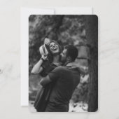 Elegant Minimal Black White Photo Wedding Einladung (Rückseite)