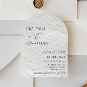 Elegant Minimal Black & White Winter Wedding  Einladung