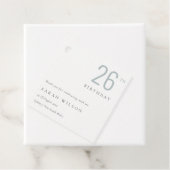 Elegant Minimal Bold Dusky Blau jedes Alter Geburt Geschenkanhänger (Beispiel)