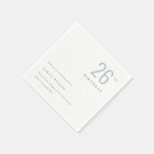 Elegant Minimal Bold Dusky Blau jedes Alter Geburt Serviette (Ecke)