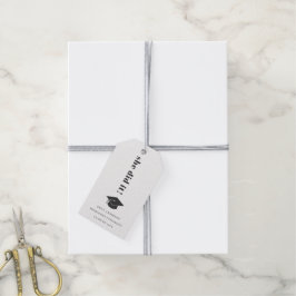 Elegant Minimal Bold Typografy Graduation Cap Geschenkanhänger