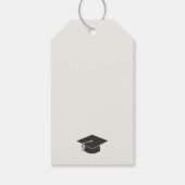 Elegant Minimal Bold Typografy Graduation Cap Geschenkanhänger (Rückseite)