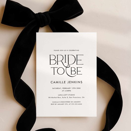 Elegant Minimal Bridal Shower Invitation Einladung