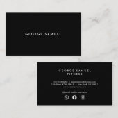 Elegant Minimal Business Branding Visitenkarte (Vorne/Hinten)