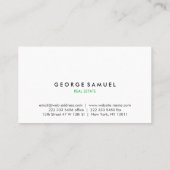 Elegant Minimal Business Branding Visitenkarte (Rückseite)