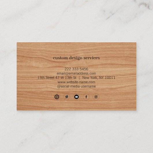 Elegant Minimal Business Branding Visitenkarte (Rückseite)