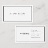 Elegant Minimal Business Branding Visitenkarte (Vorne/Hinten)