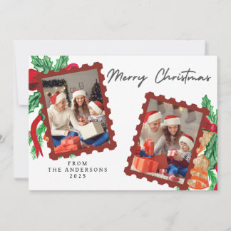 Elegant Minimal Christmas | Modern Family Photo Feiertagskarte