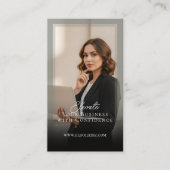 Elegant Minimal Consulting Coach Photo QR Code Visitenkarte (Vorderseite)