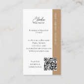 Elegant Minimal Consulting Coach Photo QR Code Visitenkarte (Rückseite)
