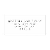 Elegant Minimal Couples Wedding Return Address Permastempel (Design)