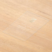 Elegant Minimal Daisy Floral Wedding Acryleinladungen (Ablage )