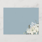 Elegant Minimal Dusty Blue Wedding RSVP Einladungspostkarte (Rückseite)