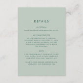 Elegant Minimal Eukalyptus Greenery Wedding Begleitkarte (Vorderseite)