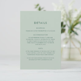Elegant Minimal Eukalyptus Greenery Wedding Begleitkarte
