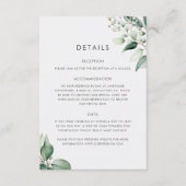 Elegant Minimal Eukalyptus Greenery Wedding Begleitkarte (Vorderseite)