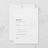 Elegant Minimal Eukalyptus Greenery Wedding RSVP Karte (Vorderseite)