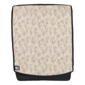 Elegant Minimal Floral Line Pattern Rucksack (Vorderseite)