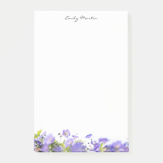 Elegant, minimal floral Personalized Post-it Klebezettel (Vorderseite)