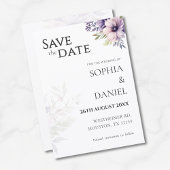 Elegant Minimal Floral Save the Date Card Einladung