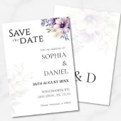 Elegant Minimal Floral Save the Date Card Einladung