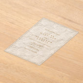 Elegant Minimal Floral Wedding  Acryleinladungen (Ablage )