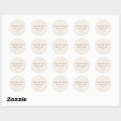 Elegant Minimal Floral Wedding Round Sticker (Blatt)