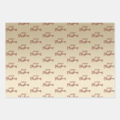 Elegant Minimal Gold Frohe Weihnachten  Geschenkpapier Set (Vorderseite 3)