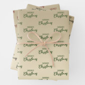 Elegant Minimal Gold Frohe Weihnachten  Geschenkpapier Set (Beispiel)