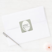 ELEGANT MINIMAL GRAU WEISS KOCH CATERING QUADRATISCHER AUFKLEBER (Umschlag)