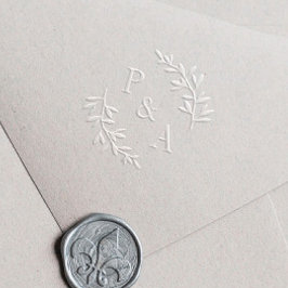 Elegant Minimal Greenerity Wedding Monogram