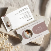 Elegant Minimal Holistic Celestial Moon Photo Luxe Visitenkarte